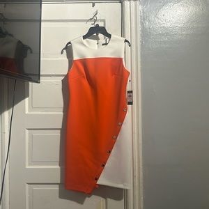 Orange and white Tommy Hilfiger dress